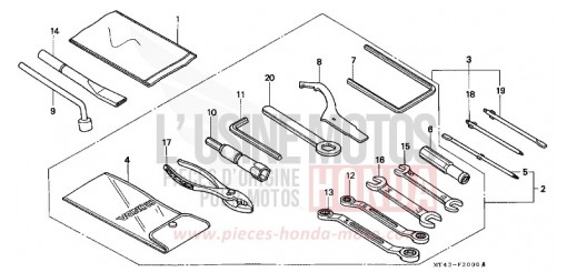 OUTILS (VFR750FL/FM/FN/FP) VFR750FL de 1990